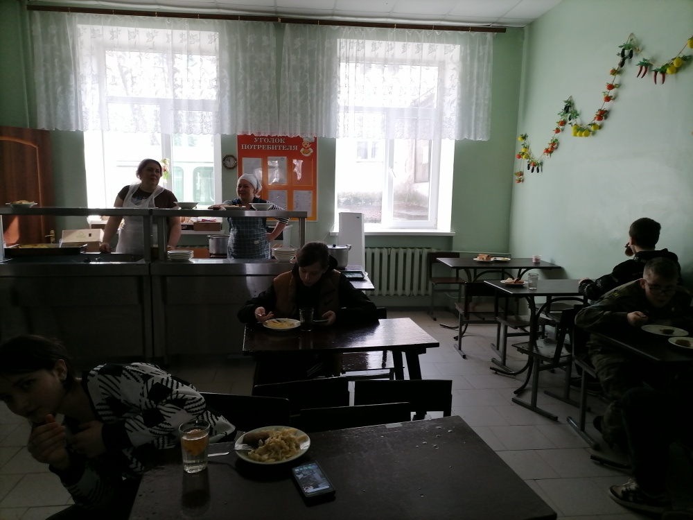 Школьная столовая.